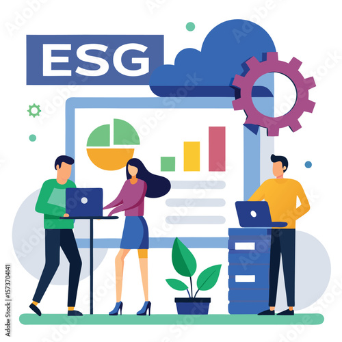 Financial Analysts Working On ESG Risk Models For Investment