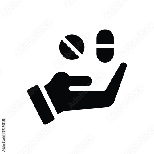 drugs glyph icon illustration vector graphic.eps