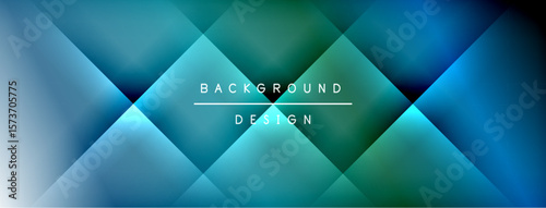 Abstract geometric background. Blue hues dominate, forming triangular shapes. Text reads background design centered within image. Minimalist style.