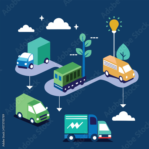 Shared Electric Freight Fleet System Reducing Carbon Emissions