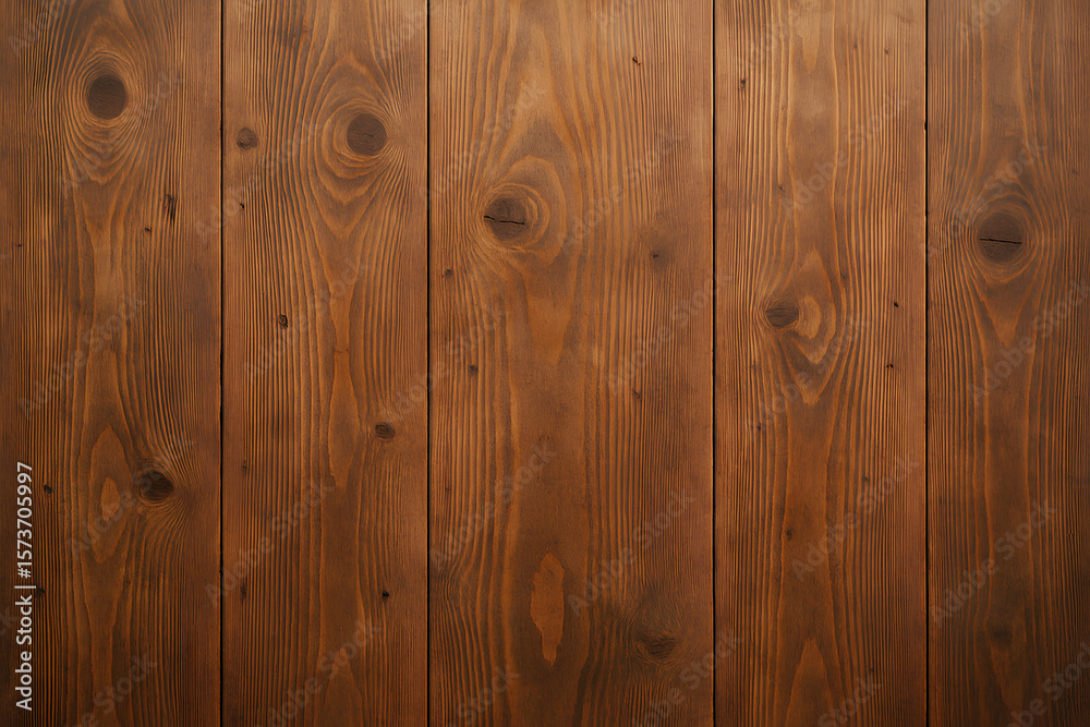 Fototapeta premium Natural wooden floor texture, featuring warm brown planks with visible grain patterns and aged details.