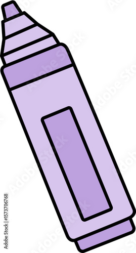 Purple highlighter pen - outline