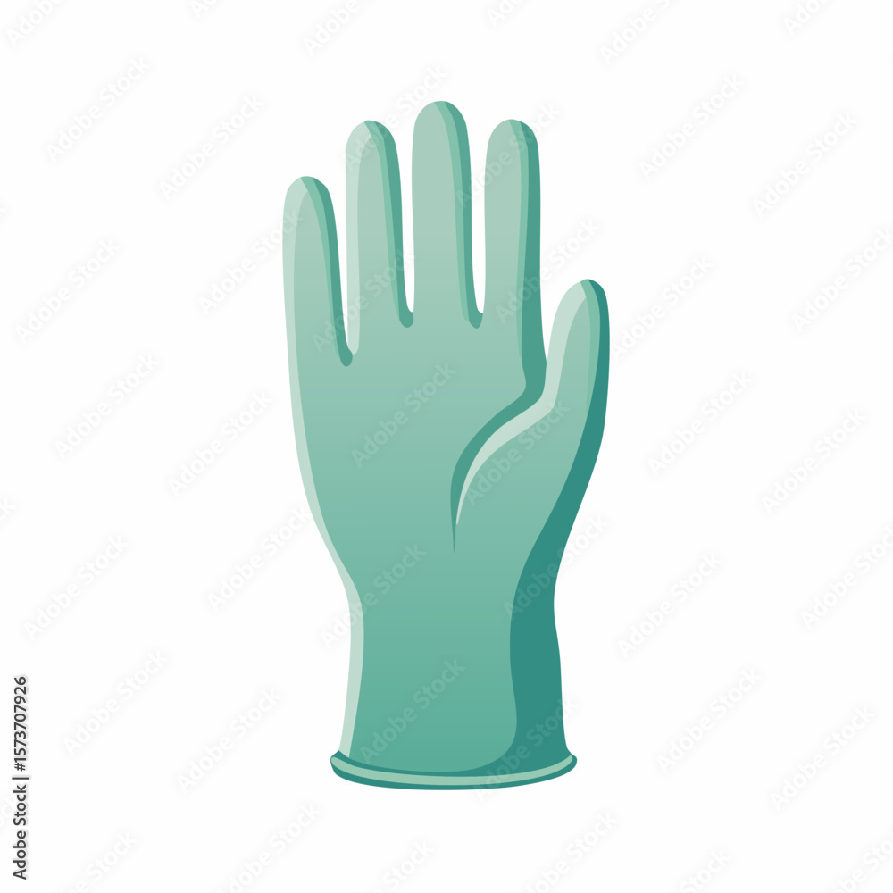Obraz premium stylized latex glove icon in flat design with clean silhouette and medical-grade simplicity