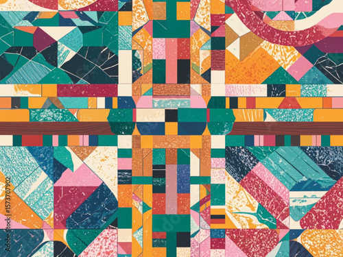 set of seamless geometric patterns