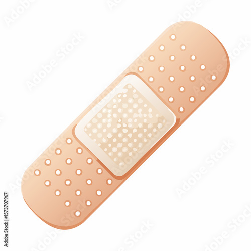 minimalist adhesive bandage icon in clean line art style for medical and healthcare use