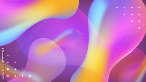 Abstract fluid shapes in purple, yellow, and blue. Great for backgrounds, digital art projects, packaging design, and artistic layouts.