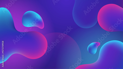 Abstract purple and blue fluid shapes ideal for backgrounds, wallpapers, posters, and design projects needing a modern and dynamic touch.