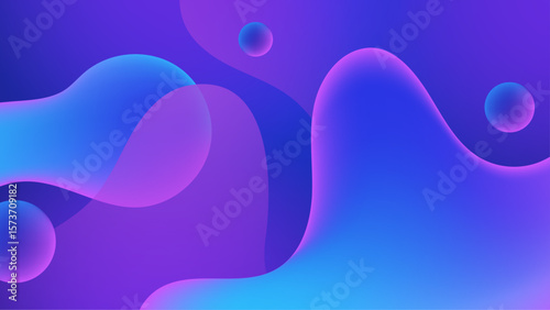 Abstract blue purple shapes and spheres is perfect for modern artistic designs, backgrounds, geometric patterns, digital art projects, and sci-fi themes.