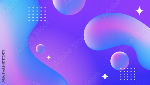 Abstract purple blue gradient background with spheres. Suitable for posters, presentations, digital designs, web graphics, and branding projects.