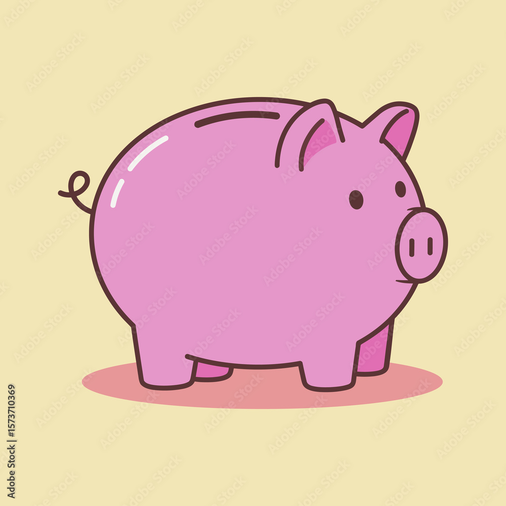 Fototapeta premium Money Saving Piggy Bank Clipart