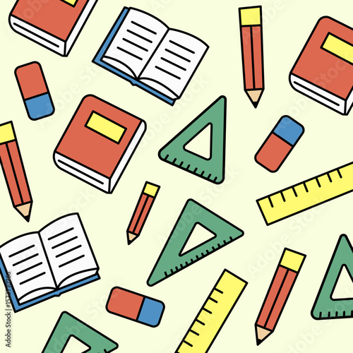 Seamless pattern stationery with a colored background