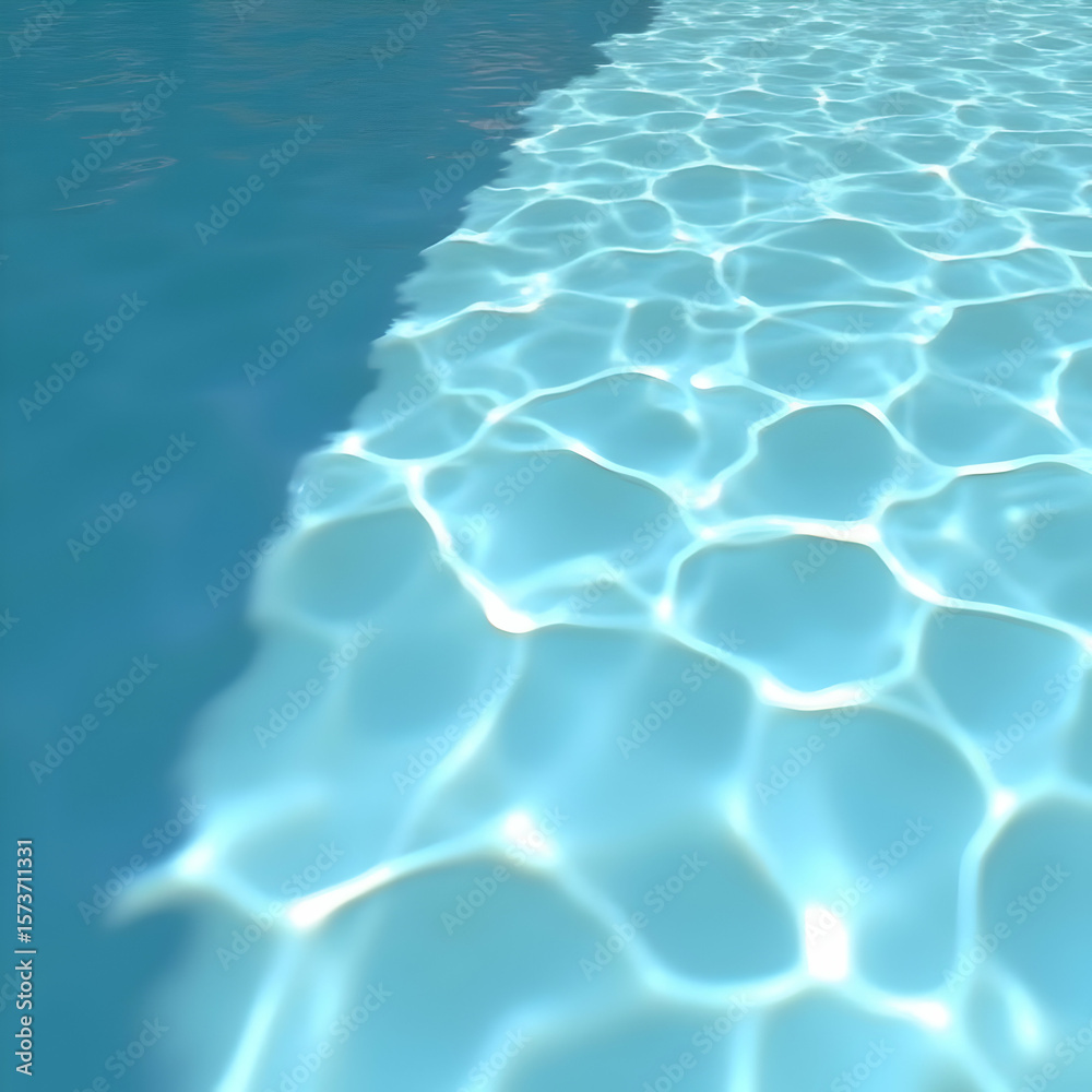 Obraz premium Gentle Ripples on Calm Blue Water Surface Reflection