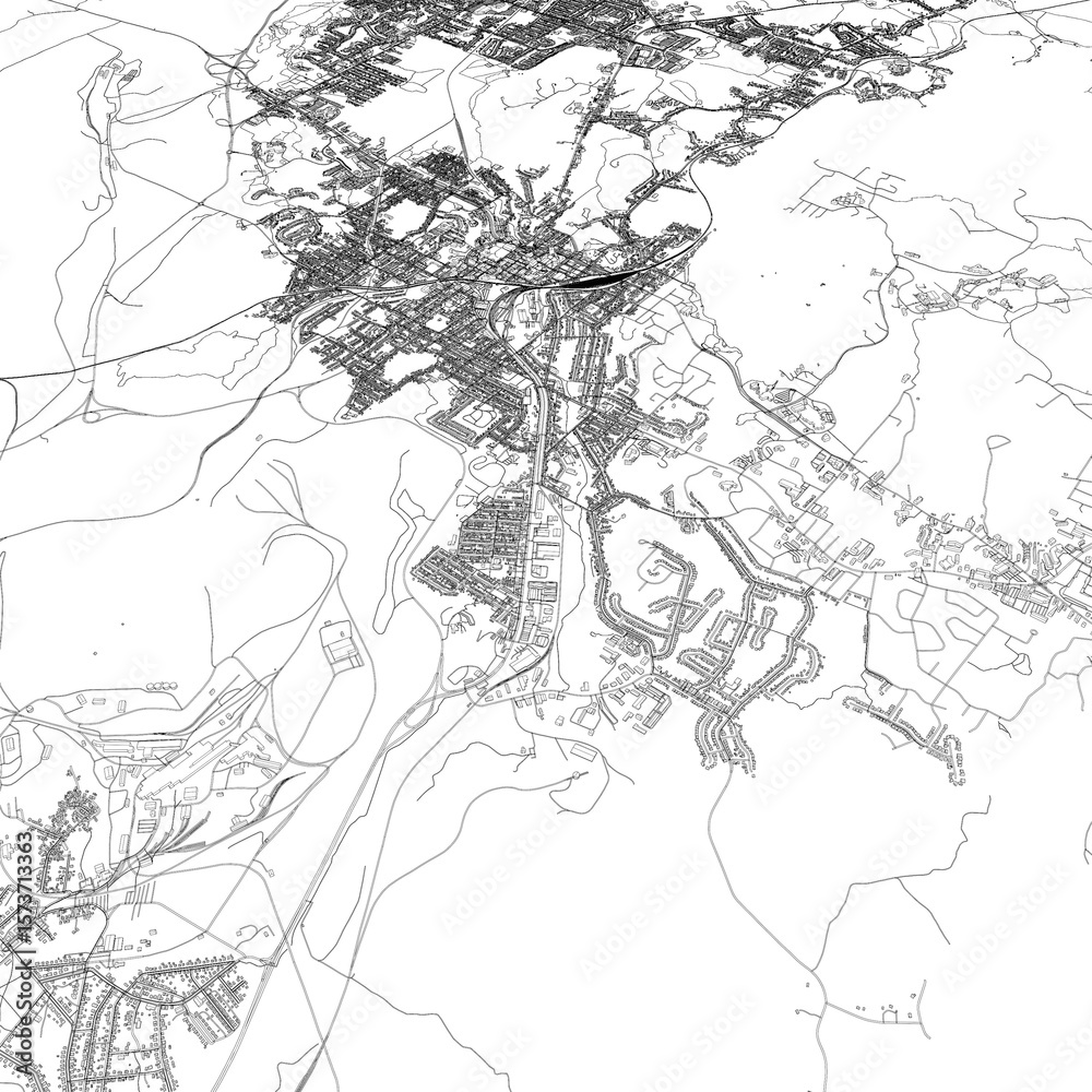 Fototapeta premium 3D illustration of city and urban in Greater Sudbury Canada