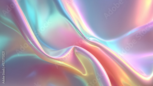 Wallpaper Mural Holographic Pearl Texture: A beautiful, minimalist abstract background with a smooth, iridescent, and pearlescent texture.
 Torontodigital.ca