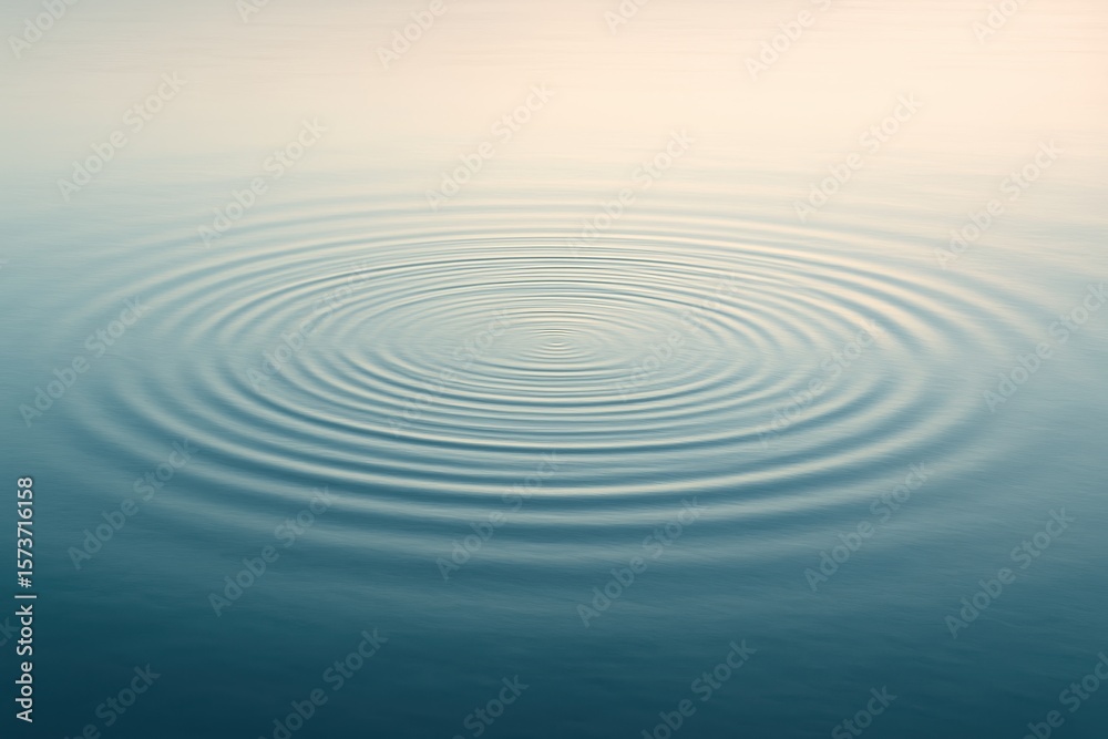 Fototapeta premium Tranquil water surface with gentle ripples and peaceful aquatic meditation ambiance