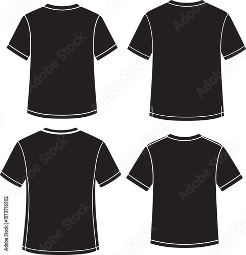Black t shirt graphic design with a clean silhouette