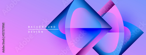 Abstract fluid shapes overlap, creating vibrant purple, blue gradients. Modern design element for backgrounds, presentations.