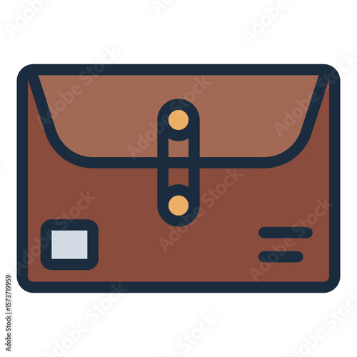 envelope filled line icon for mail and message packaging use
