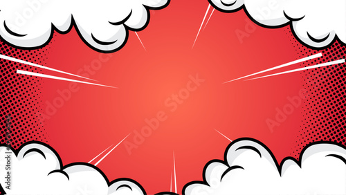 Red comic book explosion background perfect for vibrant designs, superhero themes, dynamic posters, action packed illustrations, energetic graphic novels.