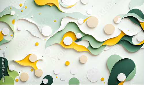 green abstract background w...
