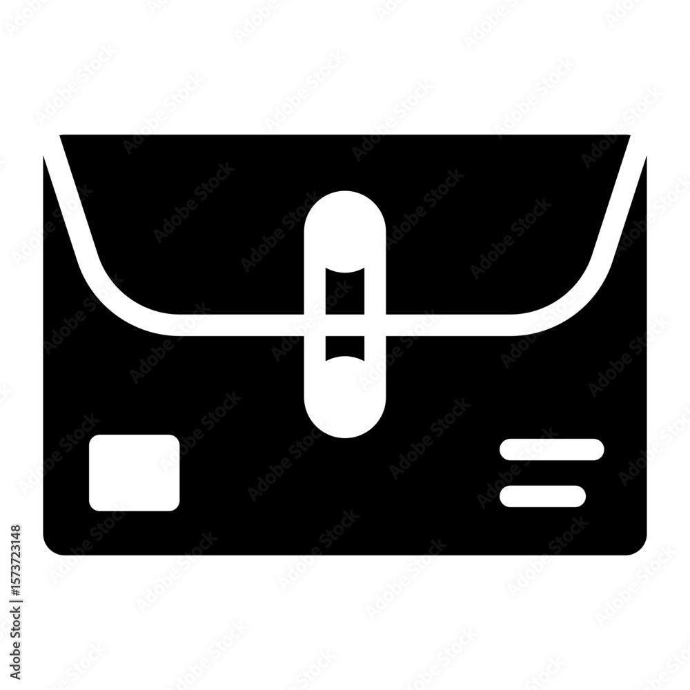 Fototapeta premium envelope glyph icon for mail and message packaging use