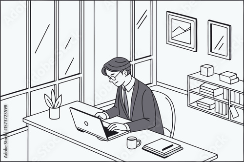 Professional Businessman Character Design Featuring Office and Corporate Style. Creative Businessman Character Design Highlighting Success and Teamwork. Modern Businessman Character Design