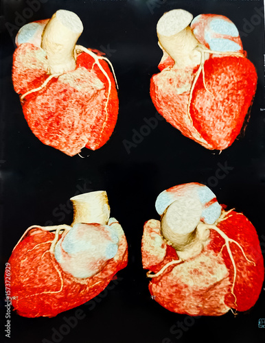 Tableau sur toile Computer tomography angiography CTA of coronary artery
