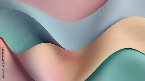 Minimal abstract background with soft pastel gradients, smooth curves, clean and elegant design, high resolution, perfect for presentation and website backgrounds.