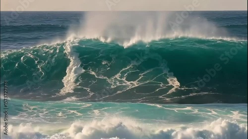 waves crashing on the beach