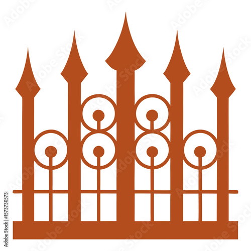 elegant copper colored gothic cast iron fence ornate architectural & decorative ironwork