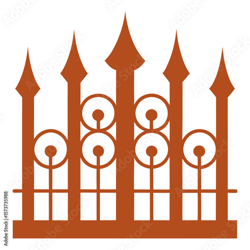 elegant copper colored gothic cast iron fence