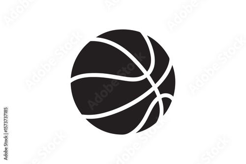 Ball Sport Symbol icon silhouette vector with white background