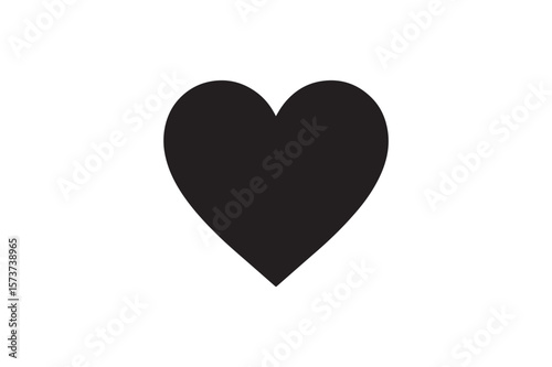 Healthy Heart Symbol icon silhouette vector with white background