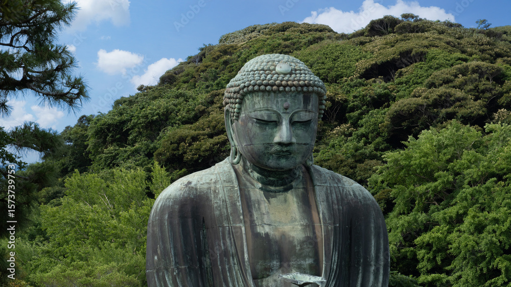 Daibutsu or Great Buddha of Kamakura in Kotokuin Temple at Kanagawa Prefecture Japan Daibutsu or Great Buddha of Kamakura in Kotokuin Temple at Kanagawa Prefecture Japan