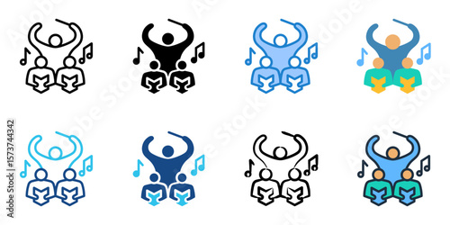 Chorus icon set multiple style collection 
