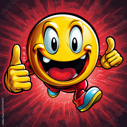 3D sticker emojy angry, white background