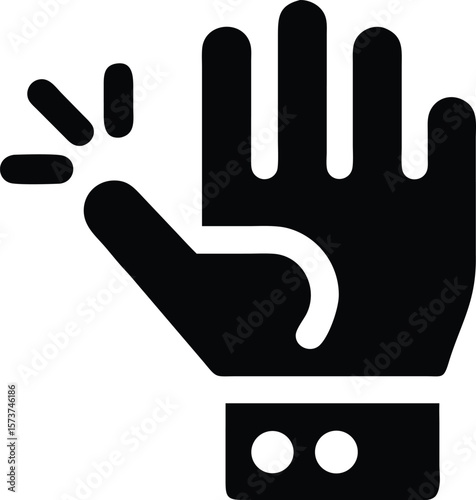 Hand gesture icon. counting and giving