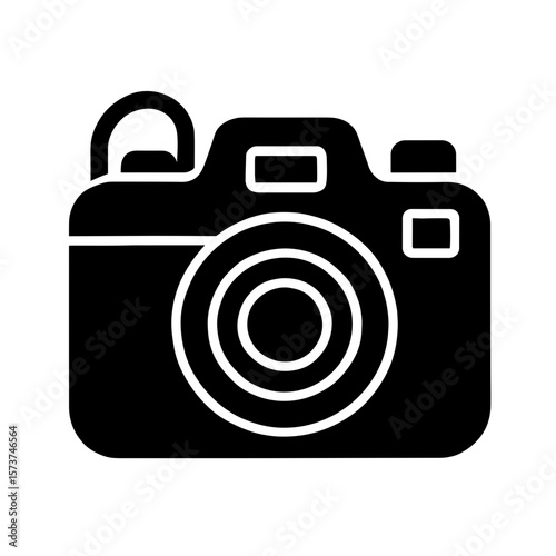 Camera icon in filled style — symbol of childhood memories and play