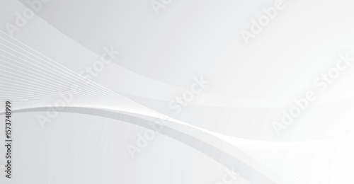A blend of soft white and light gray hues forms elegant wave shapes complemented by delicate lines, creating a subtle gradient and modern, ethereal background design