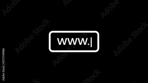 WWW icon .or Search Bar for ui.Search Bar click sign. computer address symbol of text web from templates