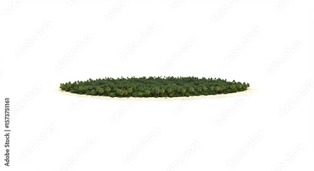 Naklejka premium 緑濃い円形低木群 自然な質感 鮮やか緑葉. AI Generated