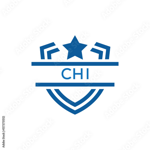 Dynamic Tech Logo Design with CHI Letters and Abstract Motion Elements – Modern Business Identity. CHI Letter Logo.

