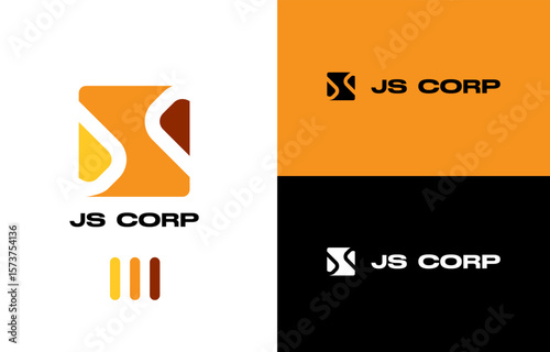 JS Corp Logo Variations Modern Branding Identity