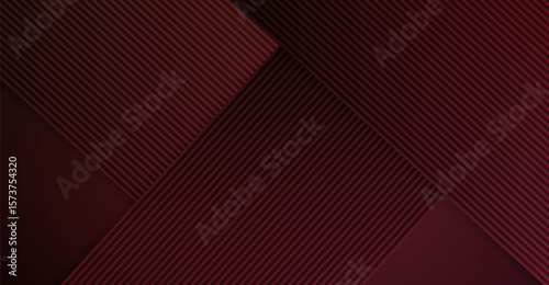 Layers of deep burgundy hues create a sophisticated backdrop, showcasing diagonally arranged lines and planes that introduce depth and dimension with an elegant visual texture
