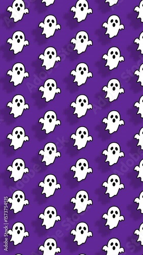 Halloween Icons Background Loop Animation in 4K Resolution — Minimal and Seamless.
シームレスループするハロウィンアイコンのパターンアニメーション
