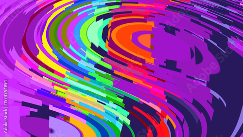 Canvas Print Vibrant Color Abstract: A dynamic visual experience bursting with energy, a kaleidoscope of swirling, vibrant colors that ignite the imagination