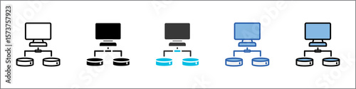 Virtualization Icon Pack Multistyle Illustration