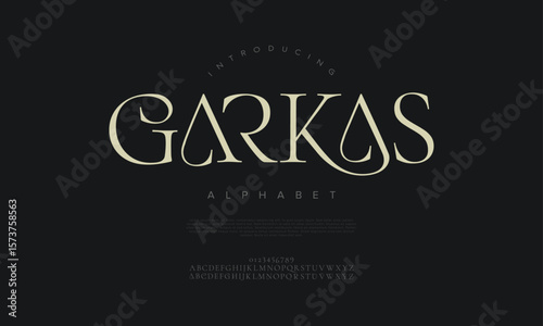 Modern decorative serif font with artistic flair, perfect for creative projects