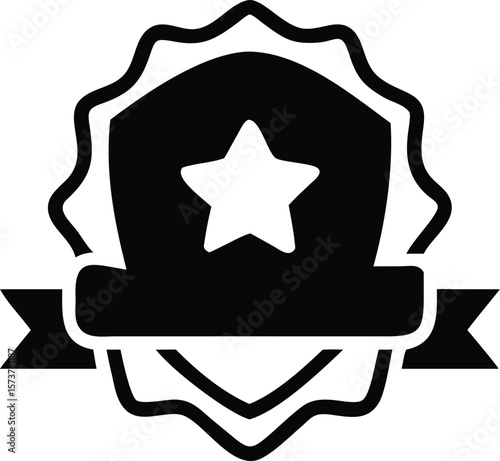 Star badge achievement icon for various purposes