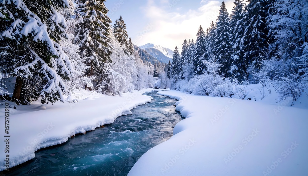 Obraz premium A pristine winter landscape